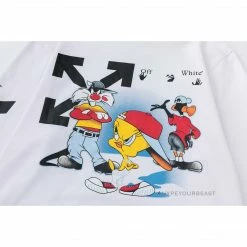 HypeYourBeast Off White Hoodie Looney - White