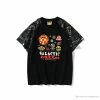 Hypeyourbeast Clothes BAPE Baby Milo Galaxy Astronaut Luminous Tee Shirt 'BLACK'