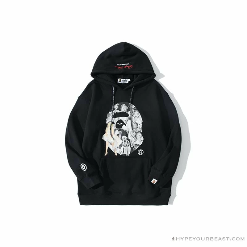Hypeyourbeast Clothes BAPE Marilyn Monroe Hoodie 'BLACK' 1 Hypeyourbeast Clothes BAPE Marilyn Monroe Hoodie 'BLACK'