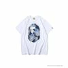 Hypeyourbeast BAPE Blue Ape Head Green Storm Tee Shirt 'WHITE' Clothes