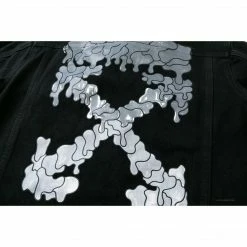 HypeYourBeast Off White Denim Black Jacket - Black Hoodies & Jackets
