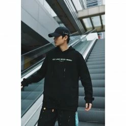 HypeYourBeast Off White Hoodie Machine Black