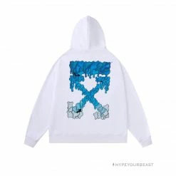HypeYourBeast Off White Hoodie Royal - White