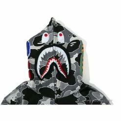 Hypeyourbeast BAPE Shark Head STA Star Camouflage Hoodie 'BLACK'