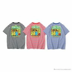 Hypeyourbeast Clothes BAPE Baby Milo Sesame Street Striped Tee Shirt 'BLUE' 39 Hypeyourbeast Clothes BAPE Baby Milo Sesame Street Striped Tee Shirt 'BLUE'