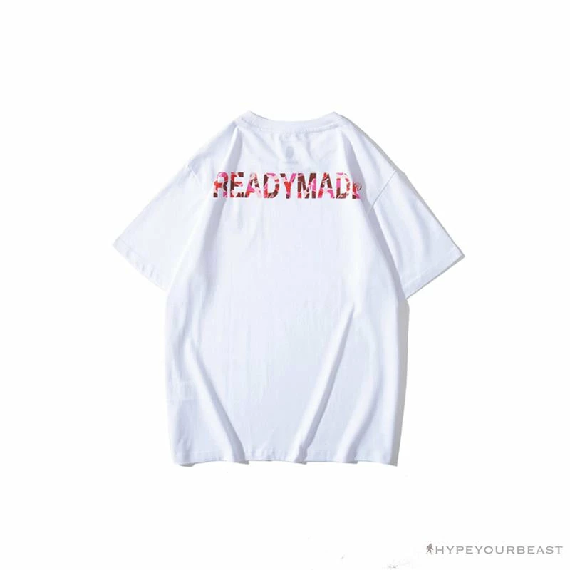 Hypeyourbeast Clothes BAPE Readymade Small Bee Camouflage Letter Tee Shirt 'PINK' 2 Hypeyourbeast Clothes BAPE Readymade Small Bee Camouflage Letter Tee Shirt 'PINK'