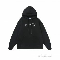 HypeYourBeast Off White Hoodie Red Orange - Black