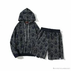 Hypeyourbeast BAPE X COACH Co-Branded Dark-Blue Hoodie Clothes