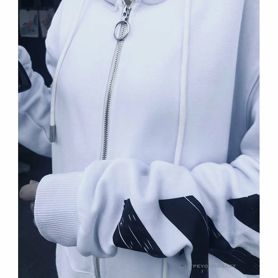 HypeYourBeast Hoodies & Jackets Off White Hoodie White & Black 5 HypeYourBeast Hoodies & Jackets Off White Hoodie White & Black