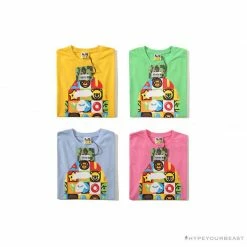 Hypeyourbeast BAPE Baby Milo Color Square Ape Head Tee Shirt 'YELLOW' Clothes