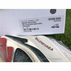 Hypeyourbeast Balenciaga BCG Triple S Sneakers Silver Grey Red