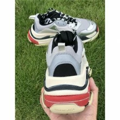 Hypeyourbeast Balenciaga BCG Triple S Sneakers Silver Grey Red