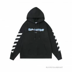 HypeYourBeast Off White Hoodie Looney - Black Hoodies & Jackets