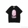 Hypeyourbeast BAPE Japan Limited Edition Pink Cherry Tree Tee Shirt 'BLACK' Clothes