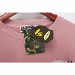 Hypeyourbeast BAPE Behind The Great Ape-Man Head Long Sleeve Shirt 'PINK' Clothes