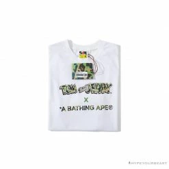 Hypeyourbeast BAPE Little Ape Head Tom And Jerry Chase Tee Shirt 'WHITE' Clothes 8 Hypeyourbeast BAPE Little Ape Head Tom And Jerry Chase Tee Shirt 'WHITE' Clothes