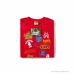 Hypeyourbeast Clothes BAPE Street Graffiti Tee Shirt 'RED' 9 Hypeyourbeast Clothes BAPE Street Graffiti Tee Shirt 'RED'