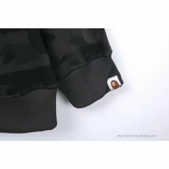 Hypeyourbeast Clothes BAPE Classic Ape Head Embroidered Camouflage Long Sleeve Shirt 'GREY'