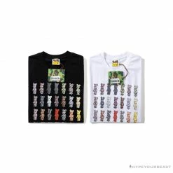 Hypeyourbeast Clothes BAPE Violent Bear Collaboration 28th Anniversary Camouflage Tee Shirt 'WHITE'