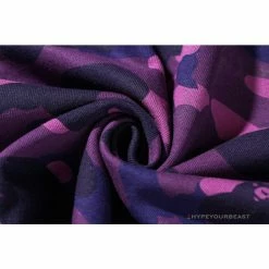 Hypeyourbeast BAPE Shark Head Classic Embroidered Camouflage Zip-Up Hoodie 'PURPLE' Clothes