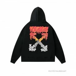 HypeYourBeast Off White Hoodie Red Orange - Black 6 HypeYourBeast Off White Hoodie Red Orange - Black