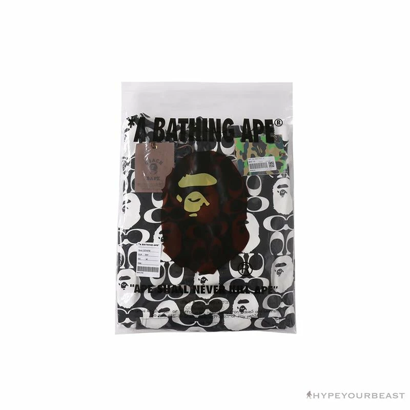 Hypeyourbeast Clothes BAPE X COACH Co-Branded Black-White Hoodie 4 Hypeyourbeast Clothes BAPE X COACH Co-Branded Black-White Hoodie