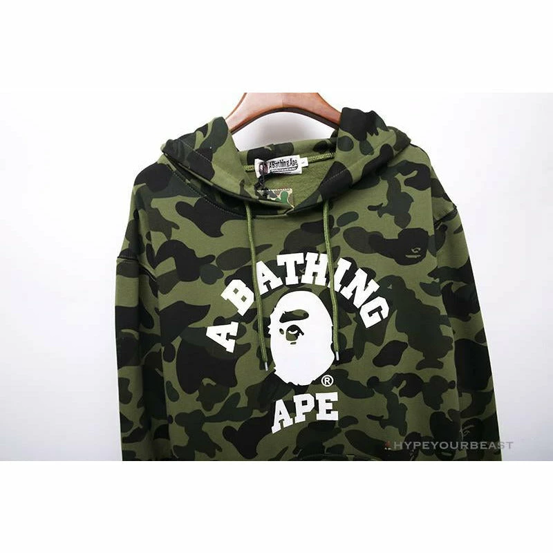 Hypeyourbeast Clothes BAPE X Bathing Ape Head Camouflage Hoodie 'GREEN' 3 Hypeyourbeast Clothes BAPE X Bathing Ape Head Camouflage Hoodie 'GREEN'