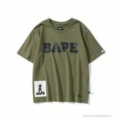 Hypeyourbeast BAPE Military Style Desert Camouflage Tee Shirt 'GREEN' Clothes