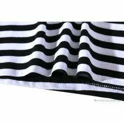 Hypeyourbeast BAPE Baby Milo Rock Bass Player Striped Tee Shirt 'BLACK' Clothes