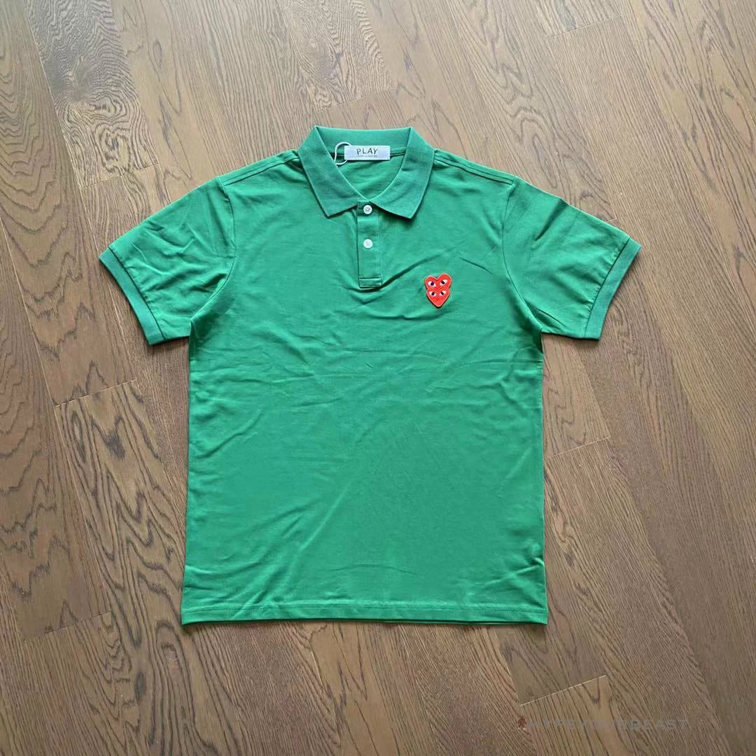 Hypeyourbeast CDG Polo Shirt Green 1 Hypeyourbeast CDG Polo Shirt Green