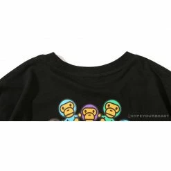 Hypeyourbeast BAPE Baby Milo Ring Colorful Kaleidoscope Tee Shirt 'BLACK' Clothes
