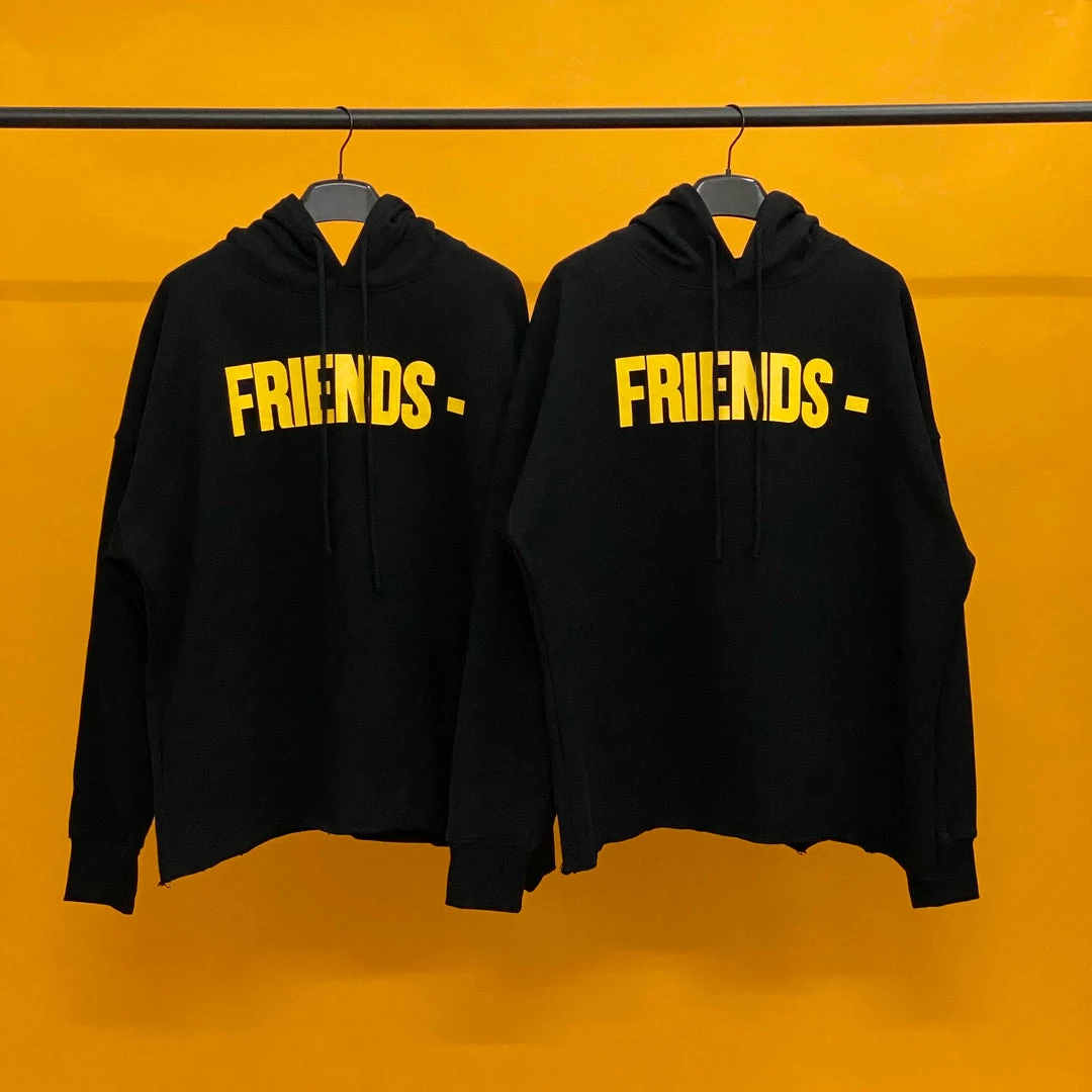 HypeYourBeast Hoodies & Jackets Vlone Yellow And Black Friends Hoodie 3 HypeYourBeast Hoodies & Jackets Vlone Yellow And Black Friends Hoodie