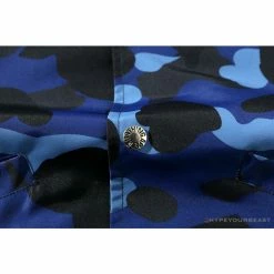 Hypeyourbeast BAPE X RUSSELL ATHLETIC Drawstring Camouflage Sweater 'BLUE' Clothes