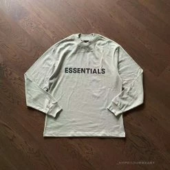 Hypeyourbeast Shirts FOG 'ESSENTIALS' Long Sleeve Shirt Cream