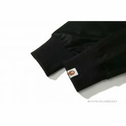 Hypeyourbeast Clothes BAPE Badge LOGO Sticker Style Stitching Hoodie