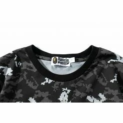 Hypeyourbeast BAPE Digital Pixel Camouflage Tee Shirt 'BLACK' Clothes
