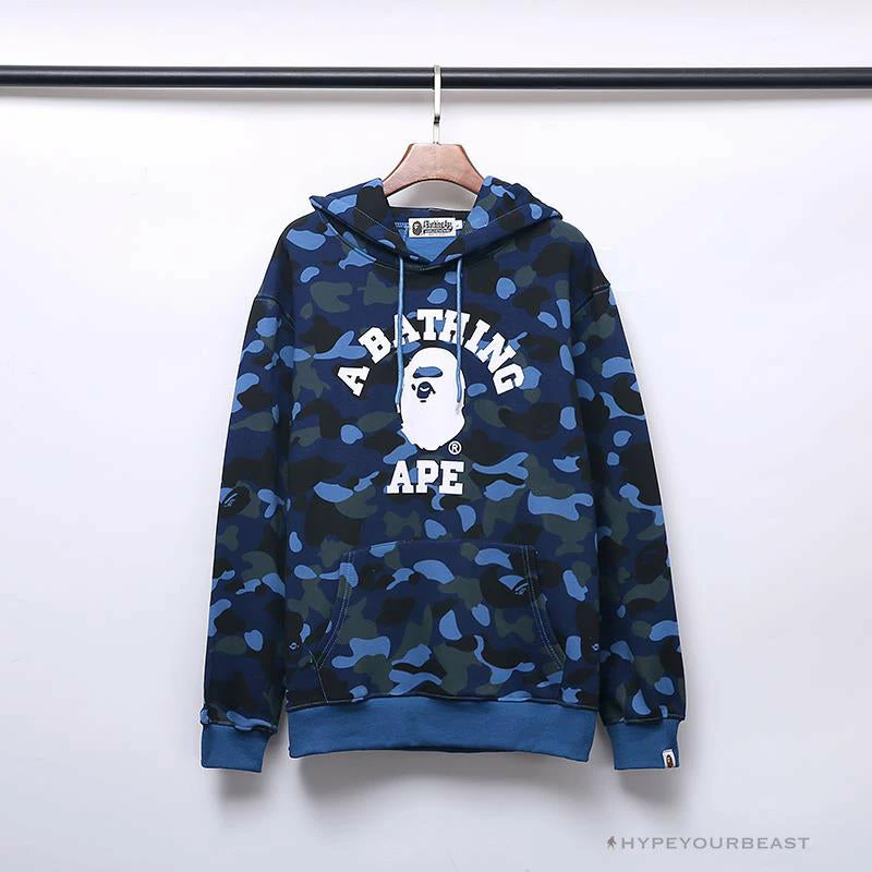 Hypeyourbeast BAPE X Bathing Ape Head Camouflage Hoodie 'BLUE' 1 Hypeyourbeast BAPE X Bathing Ape Head Camouflage Hoodie 'BLUE'