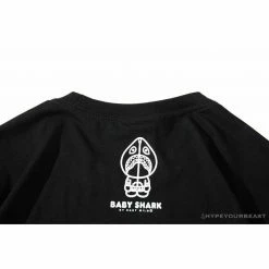 Hypeyourbeast Clothes BAPE Baby Shark Blue Shark Tee Shirt 'BLACK'