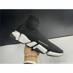 Hypeyourbeast BCG Sock Sneakers Black / White Sole Balanciaga Sock Sneakers