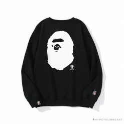 Hypeyourbeast BAPE X RUSSELL ATHLETIC Joint Pullover Long Sleeve Shirt 'BLACK'