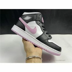 Hypeyourbeast Jordan 1 Mid White Black Light Arctic Pink