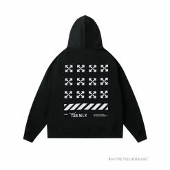 HypeYourBeast Off White Hoodie Flamingo - Black Hoodies & Jackets