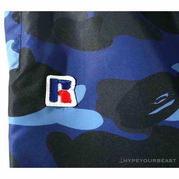 Hypeyourbeast Clothes BAPE X RUSSELL ATHLETIC Drawstring Camouflage Pants 'BLUE' 7 Hypeyourbeast Clothes BAPE X RUSSELL ATHLETIC Drawstring Camouflage Pants 'BLUE'