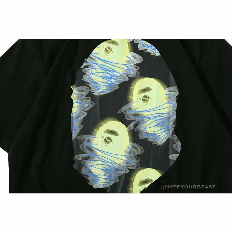 Hypeyourbeast Clothes BAPE Green Ape Head Blue Storm Tee Shirt 'BLACK' 9 Hypeyourbeast Clothes BAPE Green Ape Head Blue Storm Tee Shirt 'BLACK'