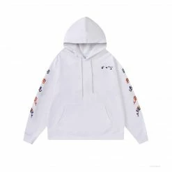 HypeYourBeast Off White Hoodie Embroidered White