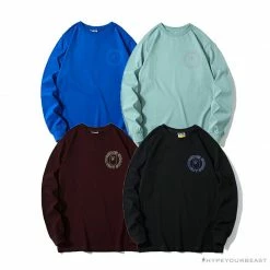 Hypeyourbeast BAPE APES TOGETHER English Alphabet Ape Head Long Sleeve Shirt 'WINE RED' Clothes 8 Hypeyourbeast BAPE APES TOGETHER English Alphabet Ape Head Long Sleeve Shirt 'WINE RED' Clothes