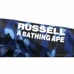 Hypeyourbeast Clothes BAPE X RUSSELL ATHLETIC Drawstring Camouflage Pants 'BLUE' 21 Hypeyourbeast Clothes BAPE X RUSSELL ATHLETIC Drawstring Camouflage Pants 'BLUE'