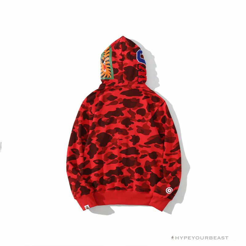 Hypeyourbeast Clothes BAPE Camo Hoodie Shark Head 'RED' 2 Hypeyourbeast Clothes BAPE Camo Hoodie Shark Head 'RED'