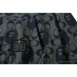 Hypeyourbeast BAPE X COACH Co-Branded Dark-Blue Hoodie Clothes