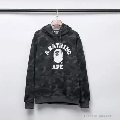 Hypeyourbeast BAPE X Bathing Ape Head Camouflage Hoodie 'GREY'
